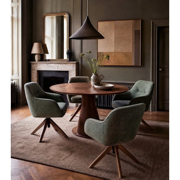 Zöld kárpitozott étkezőfotel szett 2 db-os Avola – Unique Furniture-image-1