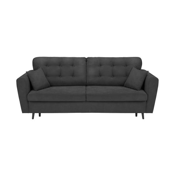Lyon sötétszürke háromszemélyes kinyitható kanapé, tárolóhellyel - Cosmopolitan Design