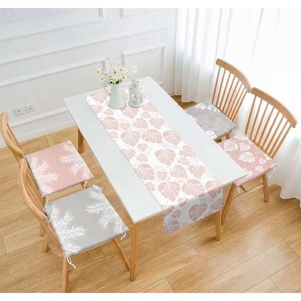 Asztali futó és székpárna szett 5 db-os Tropical Leaves – Mila Home-image-1