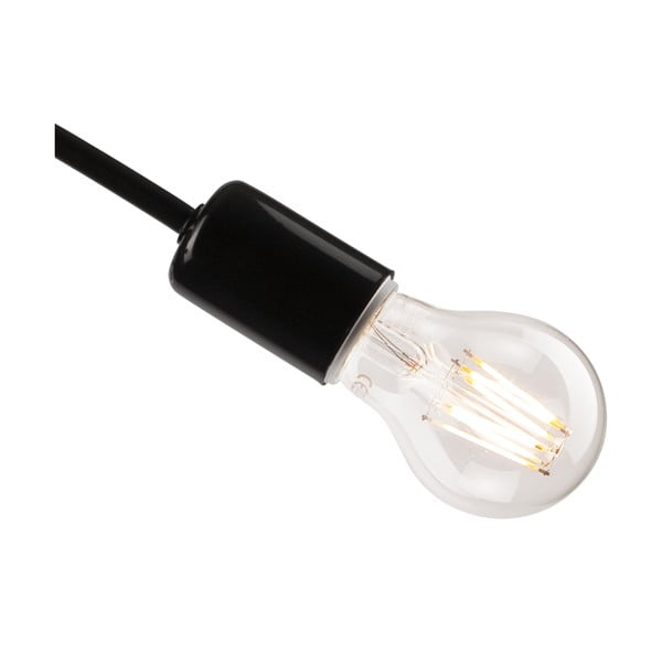 Fekete mennyezeti lámpa lámpabúra nélkül 36x36 cm Camilla – LAMKUR-image-4