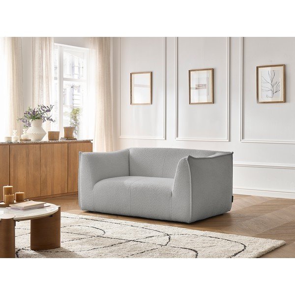 Világosszürke buklé kanapé 170 cm Giorgia – Bobochic Paris-image-1