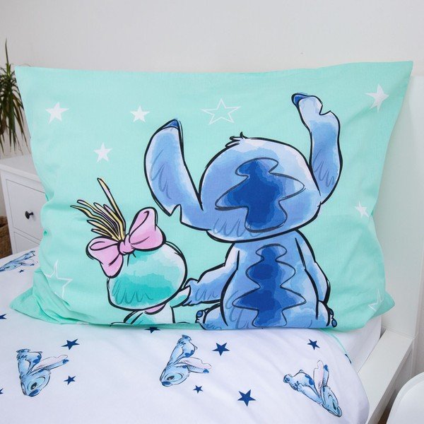 Mentazöld egyszemélyes pamut gyerek ágyneműhuzat 140x200 cm Lilo & Stitch "Buddies" – Jerry Fabrics-image-3