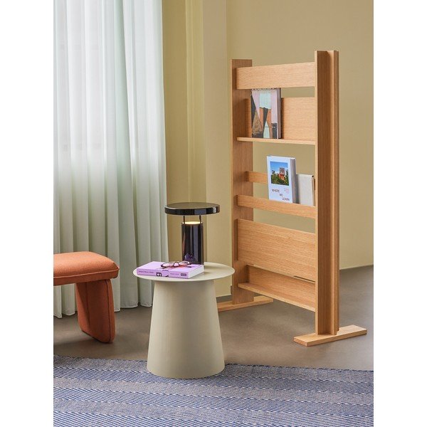 Fekete LED dimmelhető asztali lámpa fém búrával (magasság 28 cm) BringMe – Hübsch-image-2