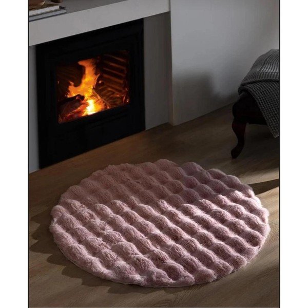 Rózsaszín mosható kerek szőnyeg ø 150 cm Bubble Pink – Mila Home-image-2