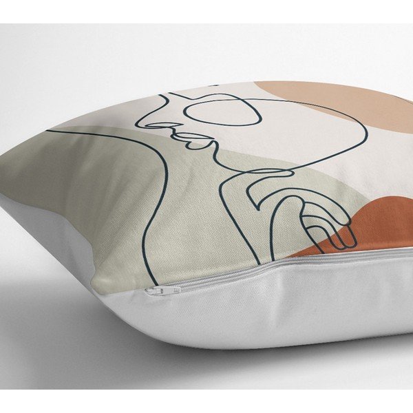 Face párnahuzat, 45 x 45 cm - Minimalist Cushion Covers-image-1