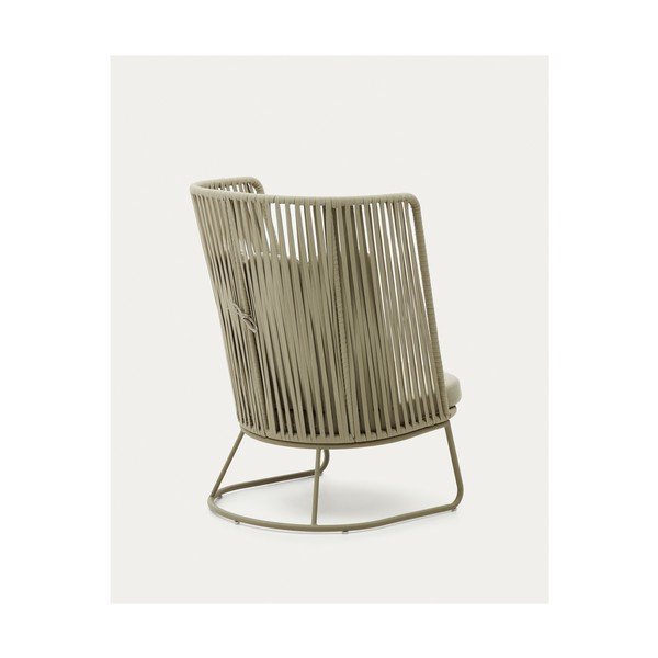 Zöld fém kerti fotel Saconca – Kave Home-image-1