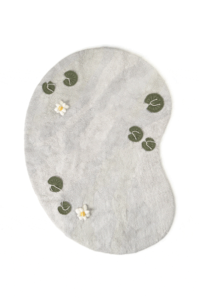 Világosszürke pamut gyerek játszószőnyeg 130x170 cm Swan Lake – Lorena Canals-image-2