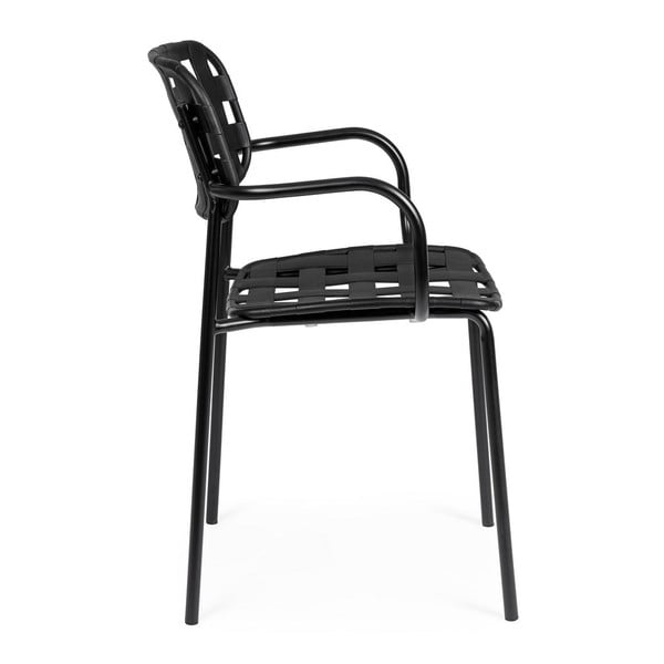 Fekete fém kerti szék szett 4 db-os Clover   – Bizzotto-image-2