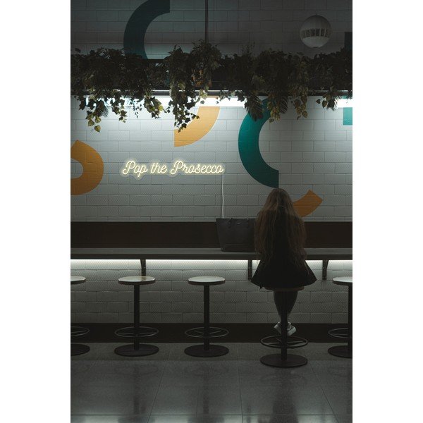 Prosecco fehér világító fali dekoráció, 80 x 15 cm - Candy Shock-image-1