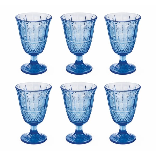 Elegance 6 db-os kék pohárkészlet - Villa d'Este