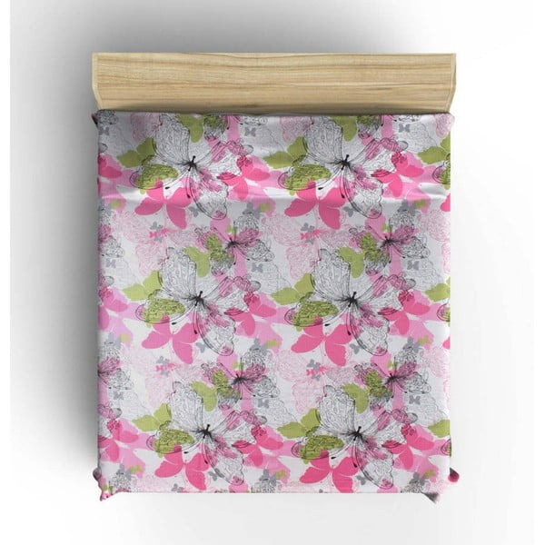 Rózsaszín pamut ágytakaró egyszemélyes ágyra 140x200 cm Belinda – Mijolnir
