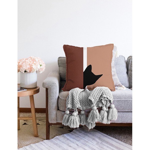 Kitten pamut keverék párnahuzat, 55 x 55 cm - Minimalist Cushion Covers-image-2