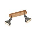 Sötétszürke-natúr színű spotlámpa 11x33 cm Delhi – Trio