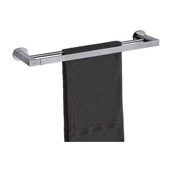 Fényes ezüstszínű öntapadós rozsdamentes acél törölközőtartó Maribor – Wenko-image-3