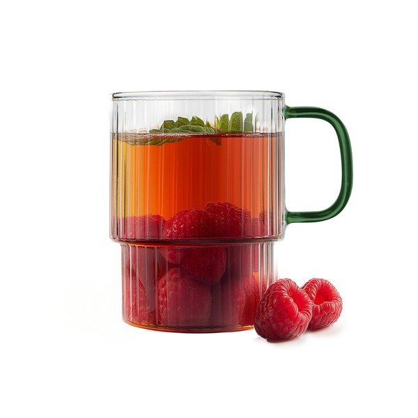Zöld üveg bögre szett 2 db-os cappucinóhoz 350 ml Livio – Vialli Design-image-4