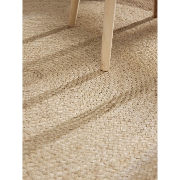 Szürkésbézs kétoldalas kézi szövésű kerek juta szőnyeg ø 240 cm Jutta Greige – Hanse Home-image-4