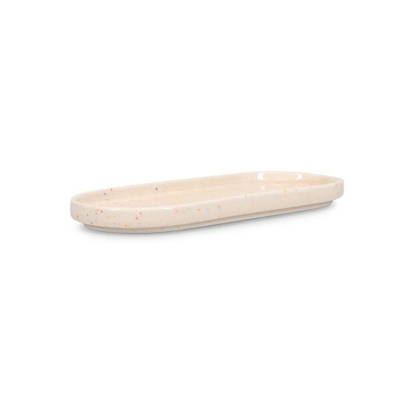 Bézs szervírozó porcelán tányér Fika – ONA-image-2