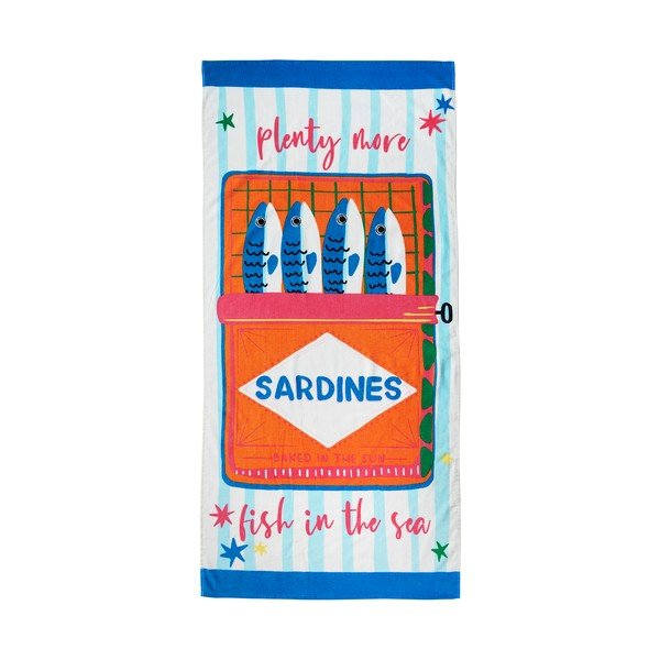 Pamut strandtörölköző 76x160 cm Sardines – Catherine Lansfield