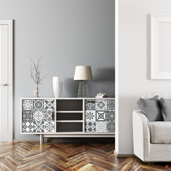 Tiles Stickers For Furniture Luncino 24 db-os bútor matrica szett, 15 x 15 cm - Ambiance