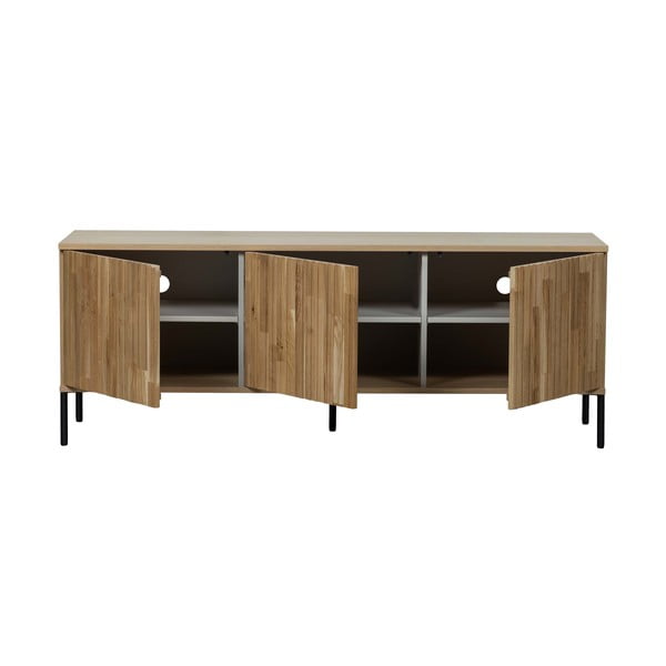 Natúr színű TV-állvány tölgyfa dekorral 150x56x44 cm Gravure – WOOOD-image-2