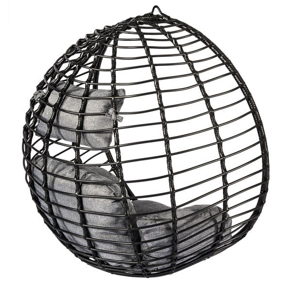 Mila fekete mesterséges rattan függőfotel - Bonami Selection-image-2