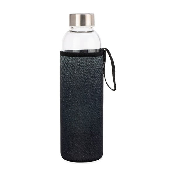 Snake üveg vizespalack fekete borítással, 600 ml - Kikkerland