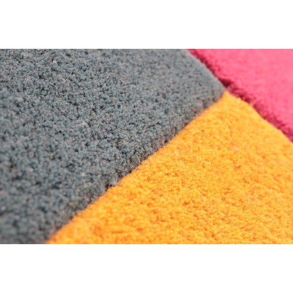 Collage színes gyapjú szőnyeg, 60 x 230 cm - Flair Rugs-image-2