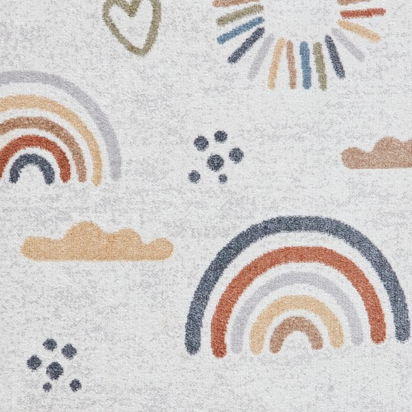 Krémszínű gyerek szőnyeg 80x150 cm Vida Kids Rainbow – Think Rugs-image-2