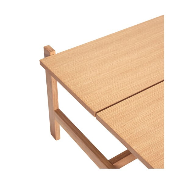 Natúr színű dohányzóasztal tölgyfa dekoros asztallappal 80x80 cm Dash – Hübsch-image-3