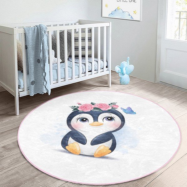 Fehér gyerek szőnyeg ø 100 cm Comfort – Mila Home-image-1