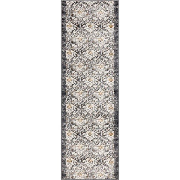 Sötétszürke-elefántcsont színű futószőnyeg 80x250 cm Soft Viskan – FD