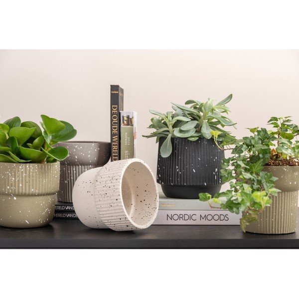 Világosbézs beton virágcserép ø 14 cm Speckles - PT LIVING-image-1