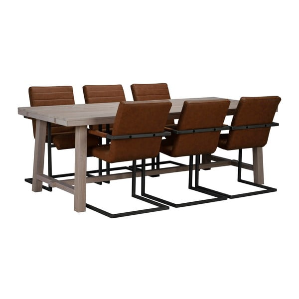 Brooklyn matt lakkozott tölgyfa étkezőasztal, 220 x 95 cm - Rowico-image-4