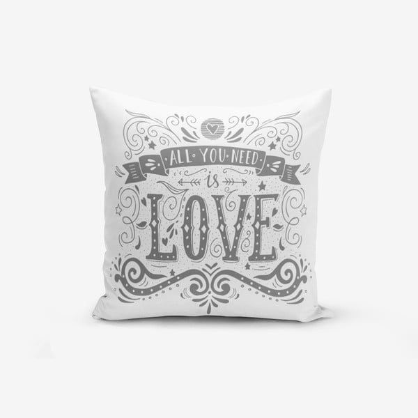 Love is pamutkeverék párnahuzat, 45 x 45 cm - Minimalist Cushion Covers
