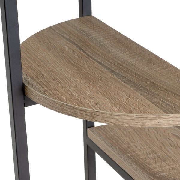 Fekete-natúr színű polcos állvány tölgyfa dekorral 40x110 cm – Casa Selección-image-3