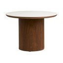 Sötét natúr színű kerek dohányzóasztal kerámia asztallappal ø 60 cm Noli – House Nordic