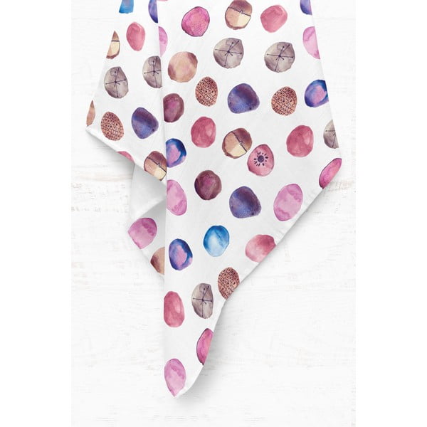 Fehér muszlin gyerek takaró 75x100 cm Shells – Mijolnir-image-2