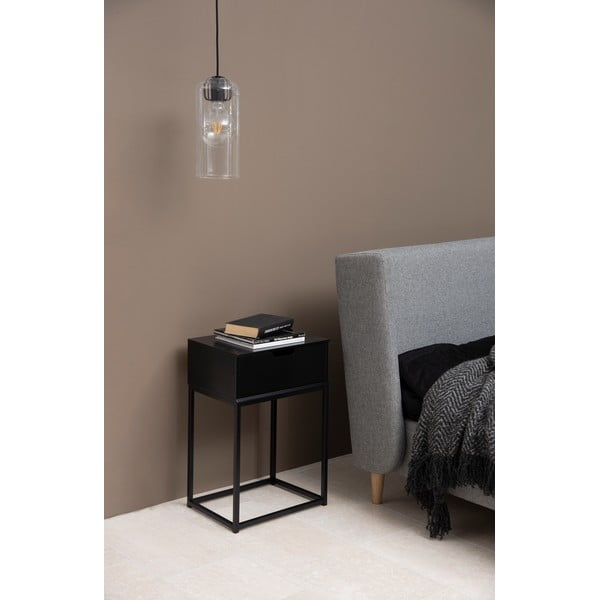 Mitra fekete éjjeliszekrény - Actona-image-1