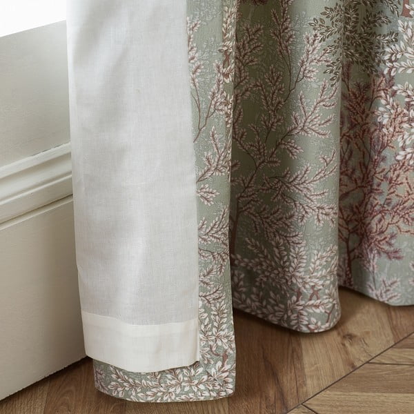 Zöld függöny szett 2 db-os 168x183 cm Woodland Trees – Catherine Lansfield-image-2