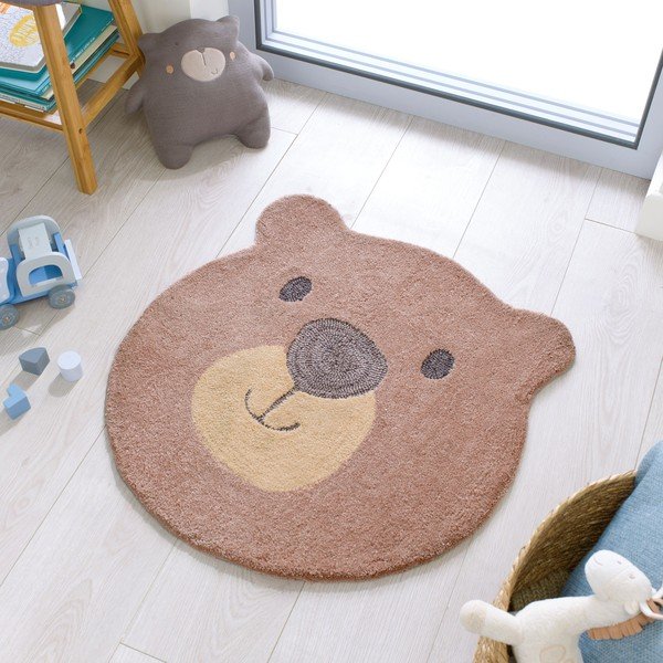 Bear Face gyerekszőnyeg, ø 70 cm - Flair Rugs-image-4