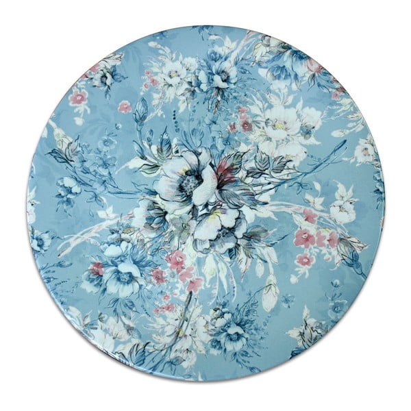 Flowers kék kerámia tányér, ⌀ 26 cm