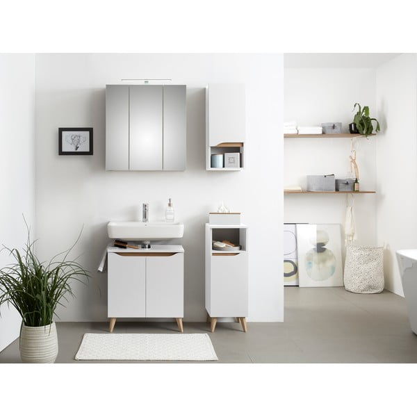Fehér alacsony fali szekrény mosdókagyló nélkül 60x53 cm Set 857 – Pelipal-image-4
