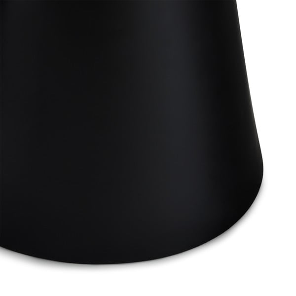 Fekete-sötétszürke dohányzóasztal márvány dekoros asztallappal ø 60 cm Tango – Furnhouse-image-2