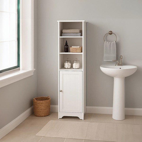 Fehér szekrény 40x160x38 cm Portern – Premier Housewares-image-1