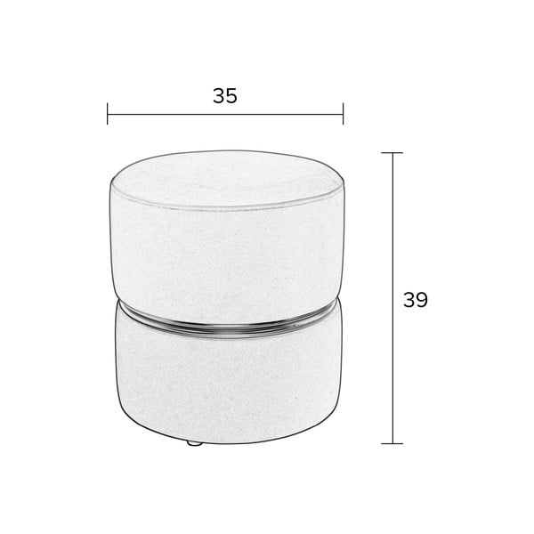 Zöld-türkiz bársony puff Bubbly – White Label-image-3