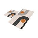 Bézs bársony fürdőszobai kilépő szett 2 db-os 60x100 cm Dot Arch – Mila Home