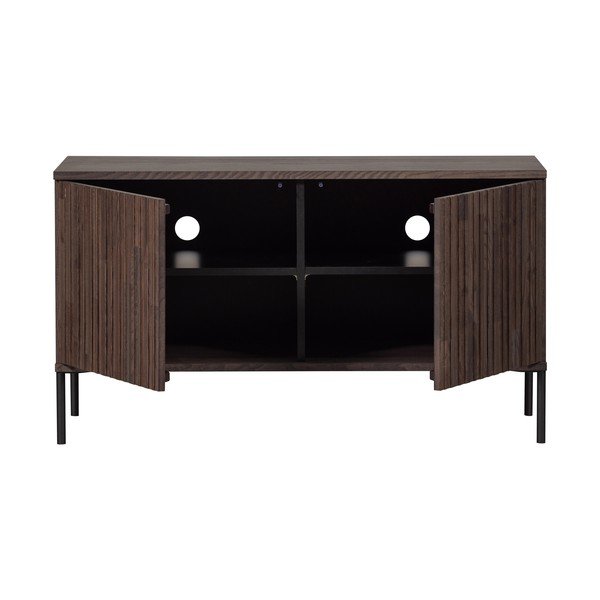 Barna TV-állvány kőrisfa dekorral 100x56x44 cm Gravure – WOOOD-image-3