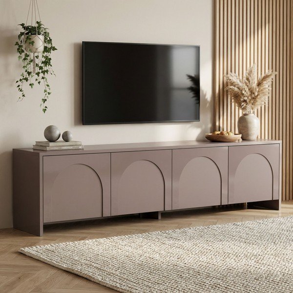 Szürkésbarna TV-állvány 180x45x32 cm Aurelia – Kalune Design-image-1