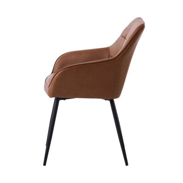 Barna kárpitozott karfás étkezőfotel szett 2 db-os Nolan Square – Unique Furniture-image-4