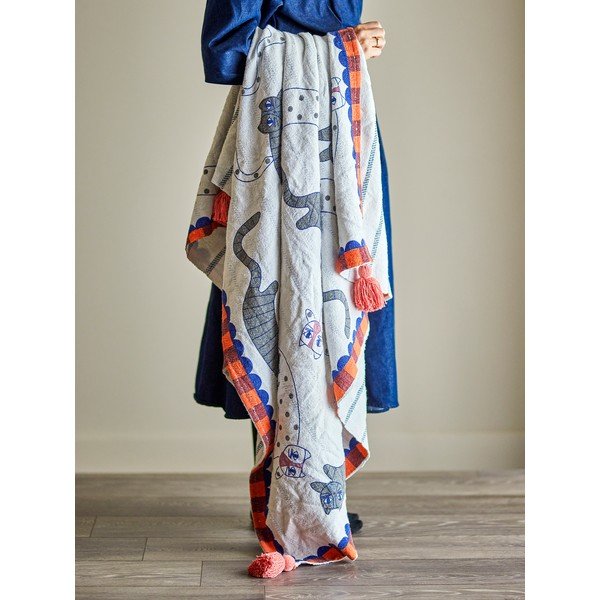 Pamutkeverék takaró 130x155 cm Missy – Bloomingville-image-2